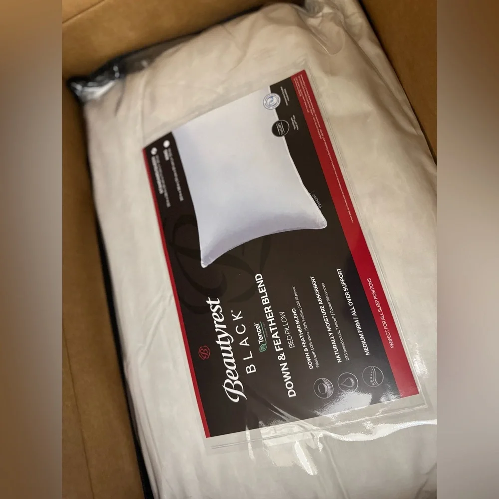 🎉LAST‎ CHANCE🎉2 PC BEAUTYREST BLACK Luxurious Down And Feather Blend Pillows